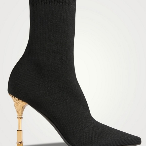 NWT BALMAIN Moneta Stretch Knit Ankle Boots - Size EU 38.5 (US 8.5) - Picture 10 of 10